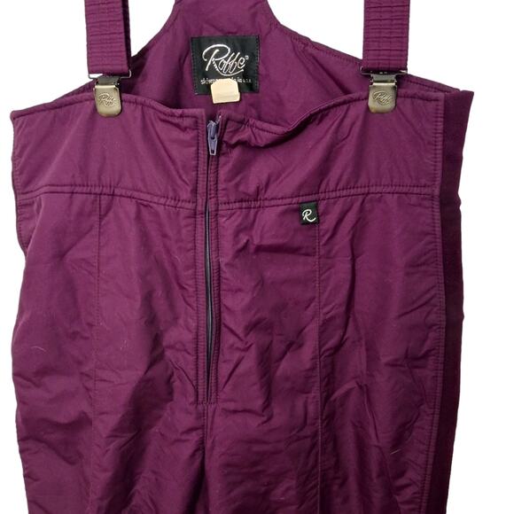 Roffe Snow Ski Pants Overalls Sz L Purple Snowbard Winter Snowmobile Ice Lined - Picture 4 of 15